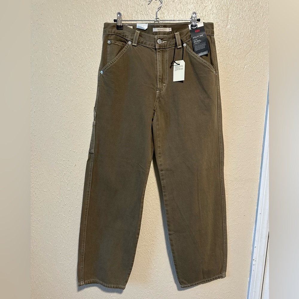 NWT Levi’s Dad Utility Carpenter Jeans Size 27 Slouchy‎ Baggy - Picture 3 of 9